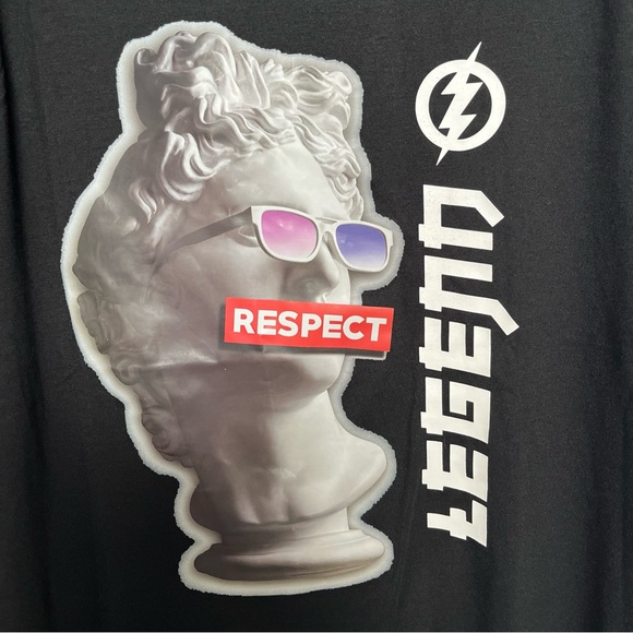 Respect Legend DAVID Black Graphic Tee - Picture 3 of 6